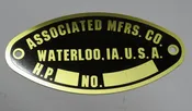 Name Plate, Associated, Oval