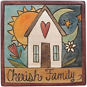 Cherish Family Sun & Moon Plaque