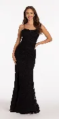 Beaded Stretch Lace Corset Trumpet Dress