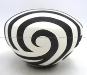 Acoma Eric Lewis Large Contemporary Handmade and Hand Painted Black and White Seed Pot