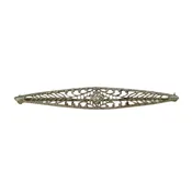 10K White Gold Vintage Diamond Pin .03tdw, 2.2g