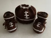 Football Baby Hat & Bootie Set