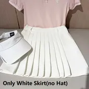 PL Summer Golf Clothing Women Short Sleeve Polo Shirt Elastic Pleated Golf Skirt Breathable Leisure Sports Tops Tennis Skort