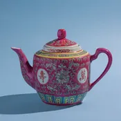Handpainted Enamel Teapot