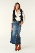 ba&sh- Math Denim Midi Skirt