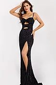 Elegant Cutout Gown with Beaded Details 43764