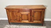 Antique French Louis XVI Maple Sideboard, Provincial Buffet Cabinet, Neoclassical Dining Storage