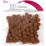 100-Pack Half Inch Pom Poms POMHLFIN