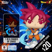 Pre-Order: Funko Pop! Chalice Exclusive: DBS: Super Saiyan God Goku  #2491 (1 in 6 chance of Chase) (PR)