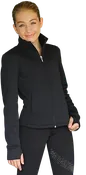 Chloe Noel JT811 Solid Fleece Fitted Elite Figure Skating Jacket w/ Thumb Holes
