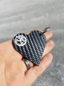 CHA Carbon Heart Keychain