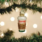 Old World Christmas Mini Coffee To Go Ornament