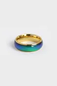 18k Gold PVD Coated Mood Band Stainless Steel Ring