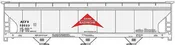 Accurail HO 81761 - Kit - ACF 47' 3-Bay Center-Flow Covered Hopper Kit "Badische" #53523