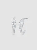 Donna White Gold Huggie Earrings