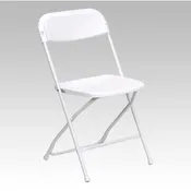 WHITE FOLDING PLASTIC CHAIR