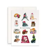 12 Cats of Holiday Christmas Card