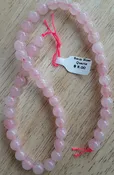 8mm Rose Quartz, Round, 15 1/2" strand
