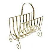1960s Vintage French Brass Magazine Rack — Heirloom House Antiques
