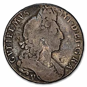 1697 Great Britain Silver Half Crown William III Fine