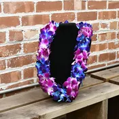 Tinted Blue & Purple Leis — Oakland Flower Market