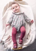 Baby Girl Printed Romper with Tights by Mayoral