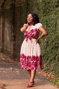 Alexa Tie Top - Polka Dot Sunflower - Final Sale