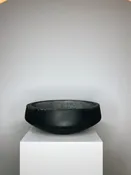 BLACK CONCRETE PLANTERS ( QTY=2) | T Villager Designs | Nashville Florist | Nashville Wedding Florist | Holiday Decor | Nashville Floral Design |