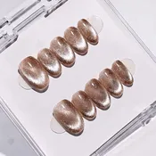 Mocha Mirror Press-On Nails