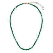 18k Emerald and Gold Bead Necklace