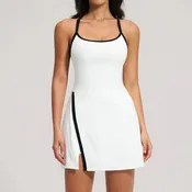 New Women's Tennis Dress Summer Workout Dress Golf Dress with Pad Sports Pickleball Clothing Fashion Tight Fitting Sports Skirt