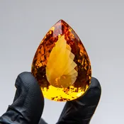 227.5 Carat Citrine Teardrop Cut Gemstone from Brazil