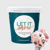 1 Pint - "Let it Snow" White Chocolate Peppermint Ice Cream