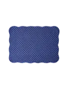 Blue Dotted Diamond Quilted Placemat Set