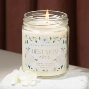 Best Mom Ever! Floral soy candle