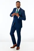 Blue Performance Stretch Wedding Suit Coat