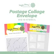 Postage Collage Envelope Die-n-Stencil Bundle by Waffle Flower