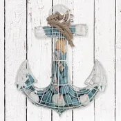 Blue Coastal Scented Potpourri Anchor Wire Decor