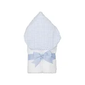 Personalized Baby Boy Blue Gingham Hooded Towel