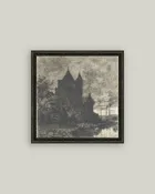 Haunted Chateau Framed Antique Art, 16x16
