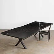 Blackened Oak Dining Table No. 375