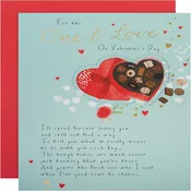 Heart Shaped Box of Chocolates Design One I Love Valentine\’s Day Card
