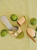 Natural/Green Solid Frances Valentine Taylor Heels | Women's Shoes | J.McLaughlin