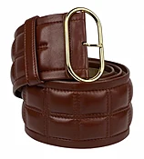 Acne Studios Padded Leather Belt in Burgundy