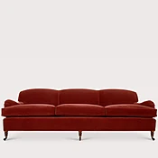244cm Large Standard Arm Signature Sofa in Rouge Mohair