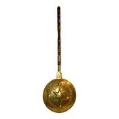 Brass and Copper Bed Warmer with Star