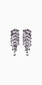 Multi Strand Rhinestone Waterfall Earrings