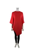 Asymmetric Knit Poncho