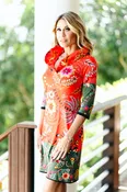 Alizah Dress Colonial Red