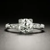 Art Deco 1.05 Carat Diamond Engagement Ring - GIA J VVS2
